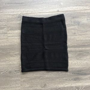 Garage black straight skirt